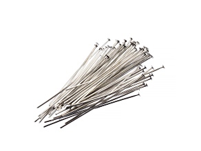 John Bead 40mm Silver Stainless Steel Head Pins 100 Pieces