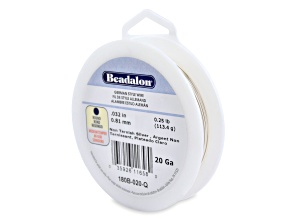 German Style Wire Round Silver Plated 20 GA 1/4LB