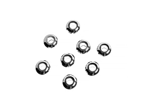 John Bead 8x5mm Silver Stainless Steel Donut Spacer Beads 8 Pieces