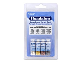 Crimp Bead Variety Pack Size #1, Silver Tone, Gold Color, Copper Color. Hematite Color, 600 pc