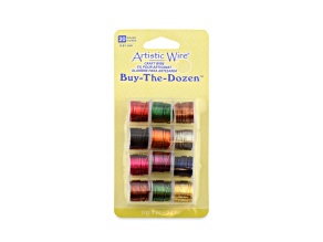 Artistic Wire 20 gauge Buy-The-Dozen, Assorted colors, 3yd, 12 spools