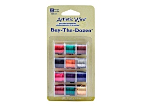Artistic Wire 22 gauge Buy-The-Dozen, Assorted colors, 5yd, 12 spools