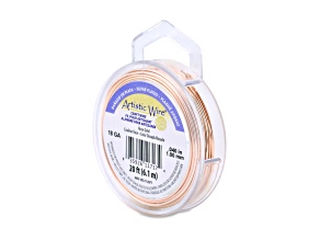 Artistic Wire 18 ga Silver Plated Tarnish Resistant Colored Copper Craft Wire Rose Gold Color 20ft