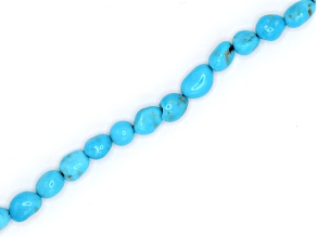 Sleeping Beauty Turquoise 5x4mm Smooth Nuggets 18" Bead Strand