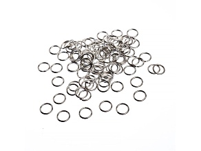 John Bead 6mm Silver Stainless Steel Jump Rings 100 Pieces