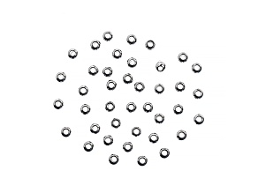 John Bead 4mm Silver Stainless Steel Round Spacer Beads 40 Pieces