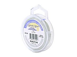 Artistic Wire, 26 ga, Silver Plated Tarnish Resistant Colored Copper Craft Wire, White, 30yd