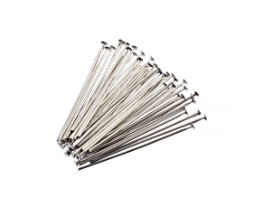 John Bead 30mm Silver Stainless Steel Head Pins 100 Pieces