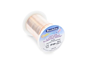 ColourCraft Wire, 20 gauge Rose Gold Color Silver Plated Tarnish Resistant, 15 yd spool