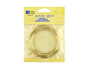 Artistic Wire, 12 Gauge Tarnish Resistant Brass Craft Wire, 10 ft