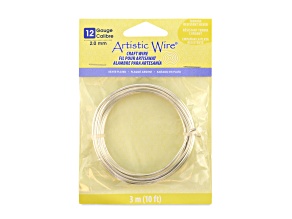 Artistic Wire, 12 Gauge Tarnish Resistant Silver Craft Wire, 10 ft