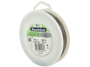 7 Strand Stainless Steel Bead Stringing Wire, .015 in, Bright, 300ft