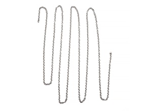 John Bead Silver Stainless Steel 1m Rolo Chain with 2.9x2.4mm Links