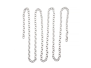 John Bead Silver Stainless Steel 1m Rolo Chain with 6.9x5mm Links