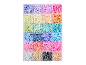 John Bead 8/0 Vibrant Pastels Colors Glass Seed Beads 12500 pieces