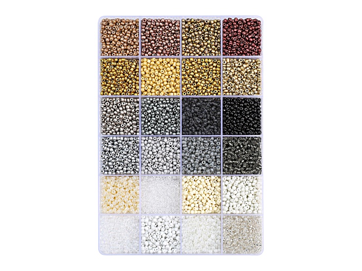 John Bead 8/0 Champagne Glow Colors Glass Seed Beads 12500 pieces