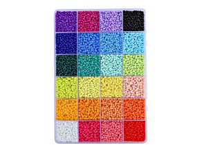 John Bead 8/0 Vivid Rainbow Colors Glass Seed Beads 12500 pieces