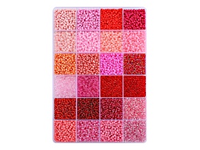 John Bead 8/0 Rosy Daydream Colors Glass Seed Beads 12500 pieces