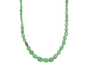 Tsavorite Tumbled 2.5 x 4 - 6 x 8mm Bead Strand, Approximately 18 Inches