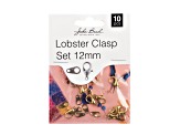 John Bead Must Have Findings 12mm Antique Gold Tone Iron Lobster Clasp Set 10 Pieces