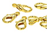 Lobster Claw Clasp Set of 10 in Gold Tone appx 10mm