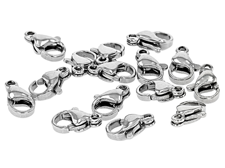 Stainless Steel Lobster Clasps appx 12mm in Size appx 15 Pieces in Total -  ALW023