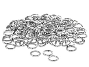 Jump Rings Round Shape Silver Tone appx 6mm 100 Pieces Total