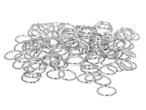 Jump Rings Round Shape Silver Tone appx 8mm 100 Pieces Total