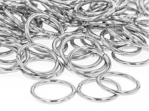 Jump Rings Round Shape Silver Tone appx 10mm 100 Pieces Total
