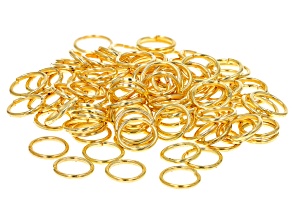 Jump Rings Round Shape Gold Tone appx 6mm 100 Pieces Total