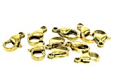 18k Gold over Stainless Steel Lobster Clasps appx 10mm Size appx 9 Pieces Total