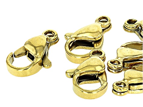 18k Gold over Stainless Steel Lobster Clasps appx 10mm Size appx 9 Pieces Total