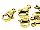 18k Gold over Stainless Steel Lobster Clasps appx 10mm Size appx 9 Pieces Total