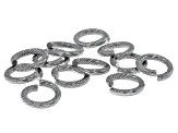 Stainless Steel Twisted Textured Jump Rings appx 12mm Size Appx 12 Pieces Total