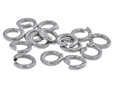 Stainless Steel Twisted Textured Jump Rings appx 10mm Size Appx 15 Pieces Total