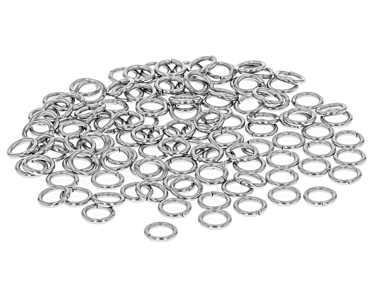 Stainless Steel Jump Rings appx 8mm Size Appx 60 Pieces Total - ALW043