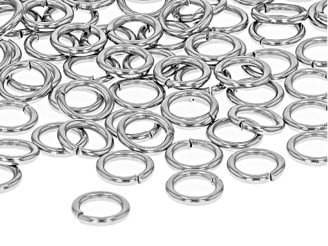 Stainless Steel Jump Rings appx 8mm Size Appx 60 Pieces Total - ALW043