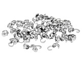 Stainless Steel Knot End Covers with Fold-Over Ring 60 Pieces Total