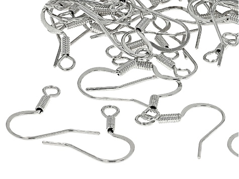 Ear Wire Fishhook in Silver Tone appx 18x17.5mm 100 Pieces Total
