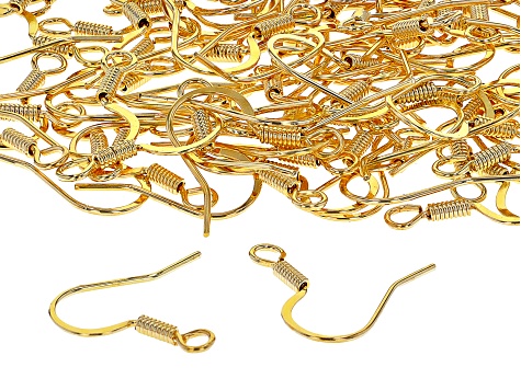 Ear Wire Fishhook in Gold Tone appx 18x17.5mm 100 Pieces Total