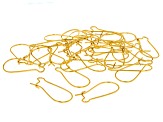 18k Gold over Stainless Steel Ear Wire Kidney with Open Loop and Hole appx 30 Pieces Total.