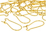 18k Gold over Stainless Steel Ear Wire Kidney with Open Loop and Hole appx 30 Pieces Total.