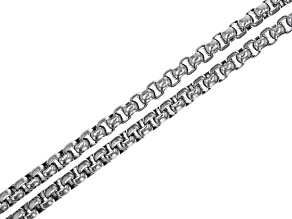 Stainless Steel appx 5mm Square Rolo Chain