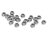 Stainless Steel appx 3mm Round Large Hole Spacer Beads 20 Pieces Total