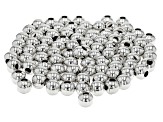 Metal Round Smooth Spacer Bead Kit in Silver Tone appx 10mm Contains appx 100 Pieces Total