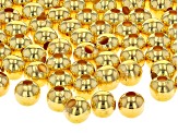 Metal Round Smooth Spacer Bead Kit in Gold Tone appx 8mm Contains appx 100 Pieces Total