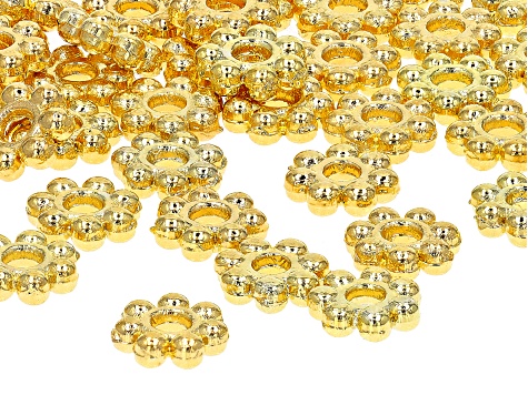 Gold Tone Rondelle Shape Spacer Bead Kit appx 5mm appx 50 Pieces Total