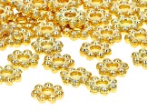 Gold Tone Rondelle Shape Spacer Bead Kit appx 5mm appx 50 Pieces Total