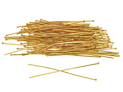 Ball Headpins in Gold Tone appx 2" and appx 100 Pieces Total