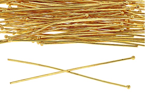 Ball Headpins in Gold Tone appx 2" and appx 100 Pieces Total